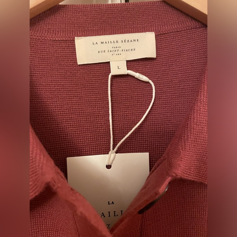 SOLD Sezane Betty Cardigan Rosewood - Picture 6 of 8